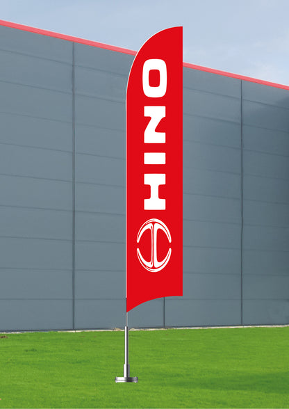 Hino Brand - Feather Flag (with cross base)