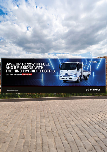 Hybrid Electric - Fuel Savings & Emissions Reductions - Mesh Fence Banner