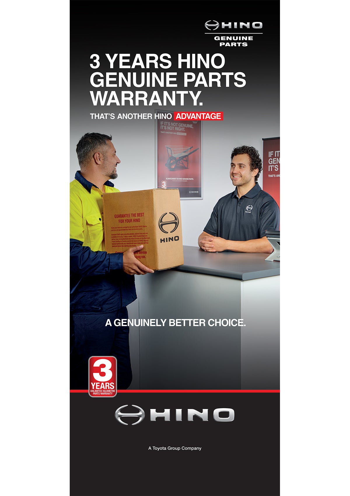 3 Years Parts Warranty - Pull Up Banner