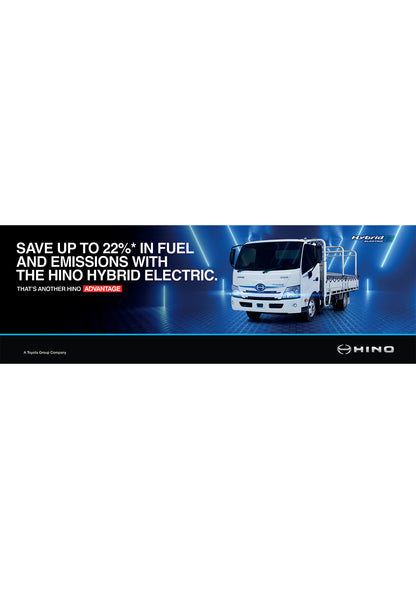 Hybrid Electric - Fuel Savings & Emissions Reductions - Mesh Fence Banner