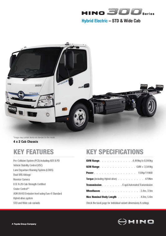 300 Series HYBRID ELECTRIC RANGE STD & Wide Cab (Pack of 10)