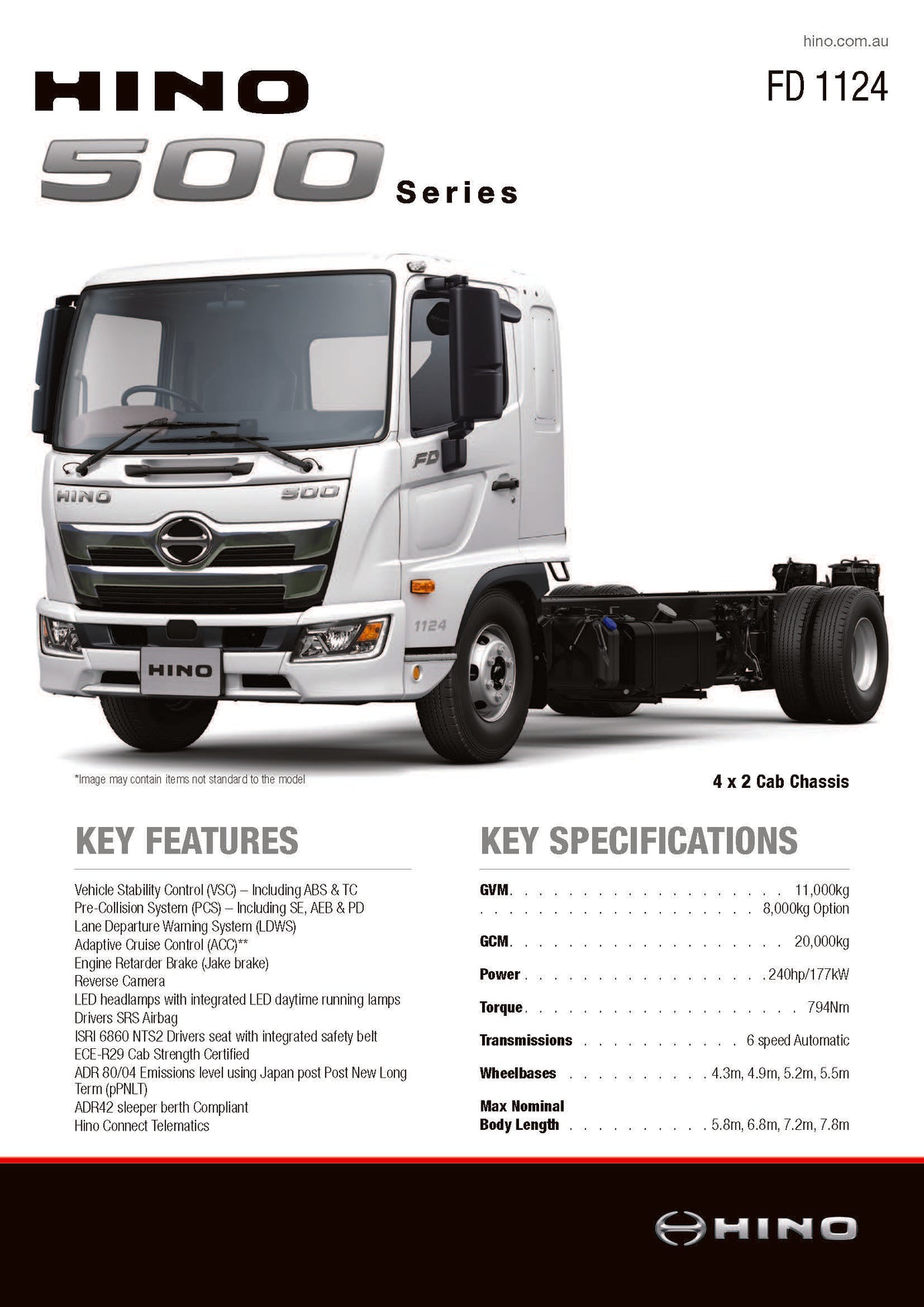 500 Series STD Cab FD1124 (Pack of 10)