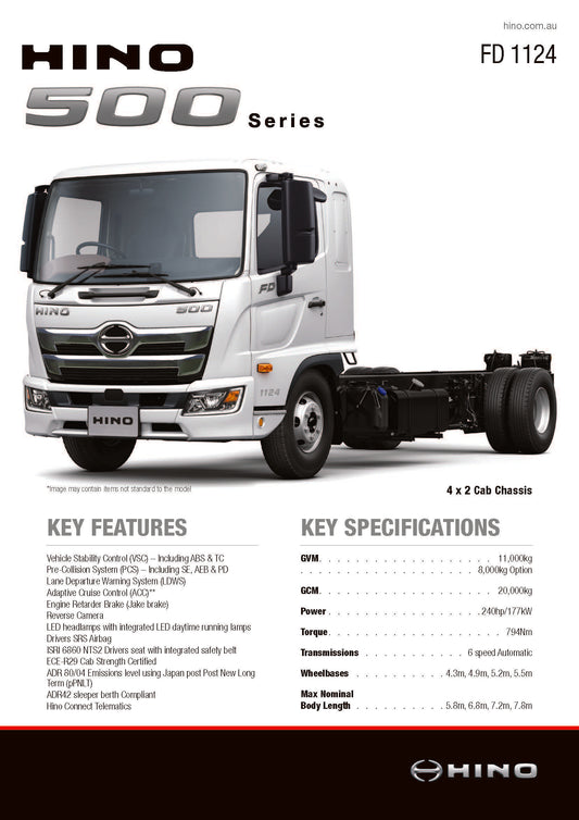 500 Series STD Cab FD1124 (Pack of 10)