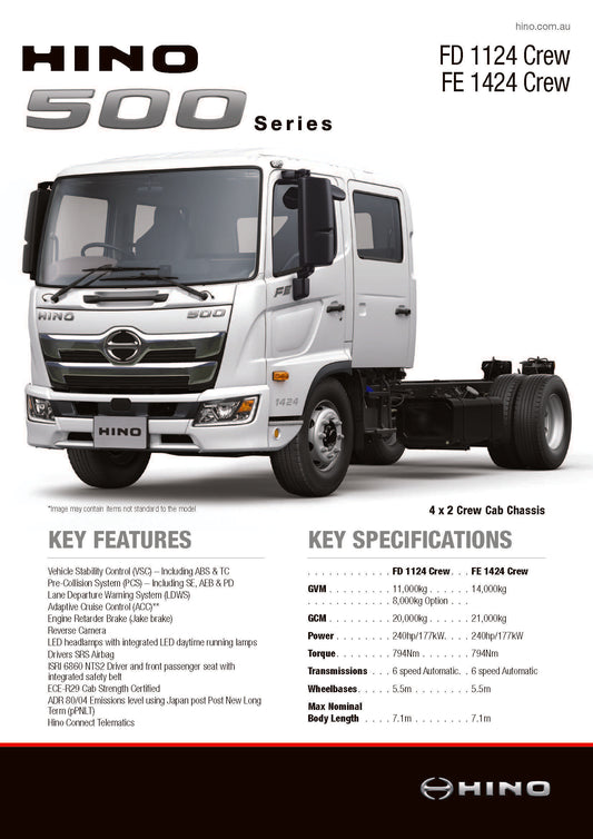500 Series Crew Cab FD1124/FE1424 (Pack of 10)