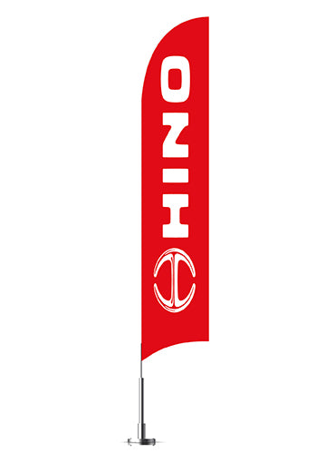 Hino Brand - Feather Flag (with cross base)